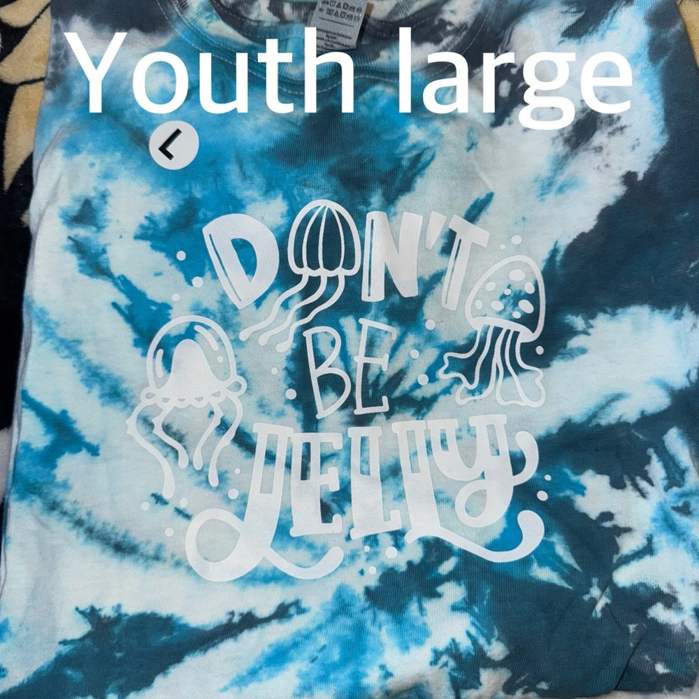 Blue Tie-Dye Kids Shirt - Don't Be Jelly